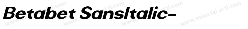 Betabet SansItalic字体转换